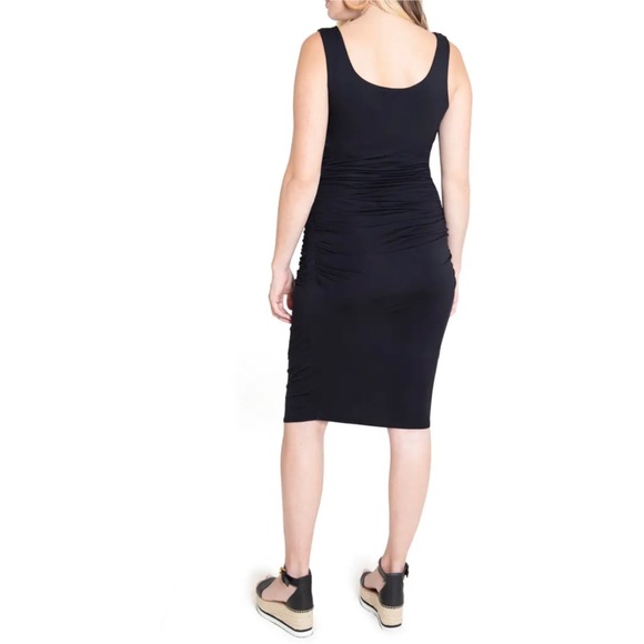 New Ingrid & Isabel Ruched Maternity Blank Tank MIDI Dress Size Large - Picture 2 of 4
